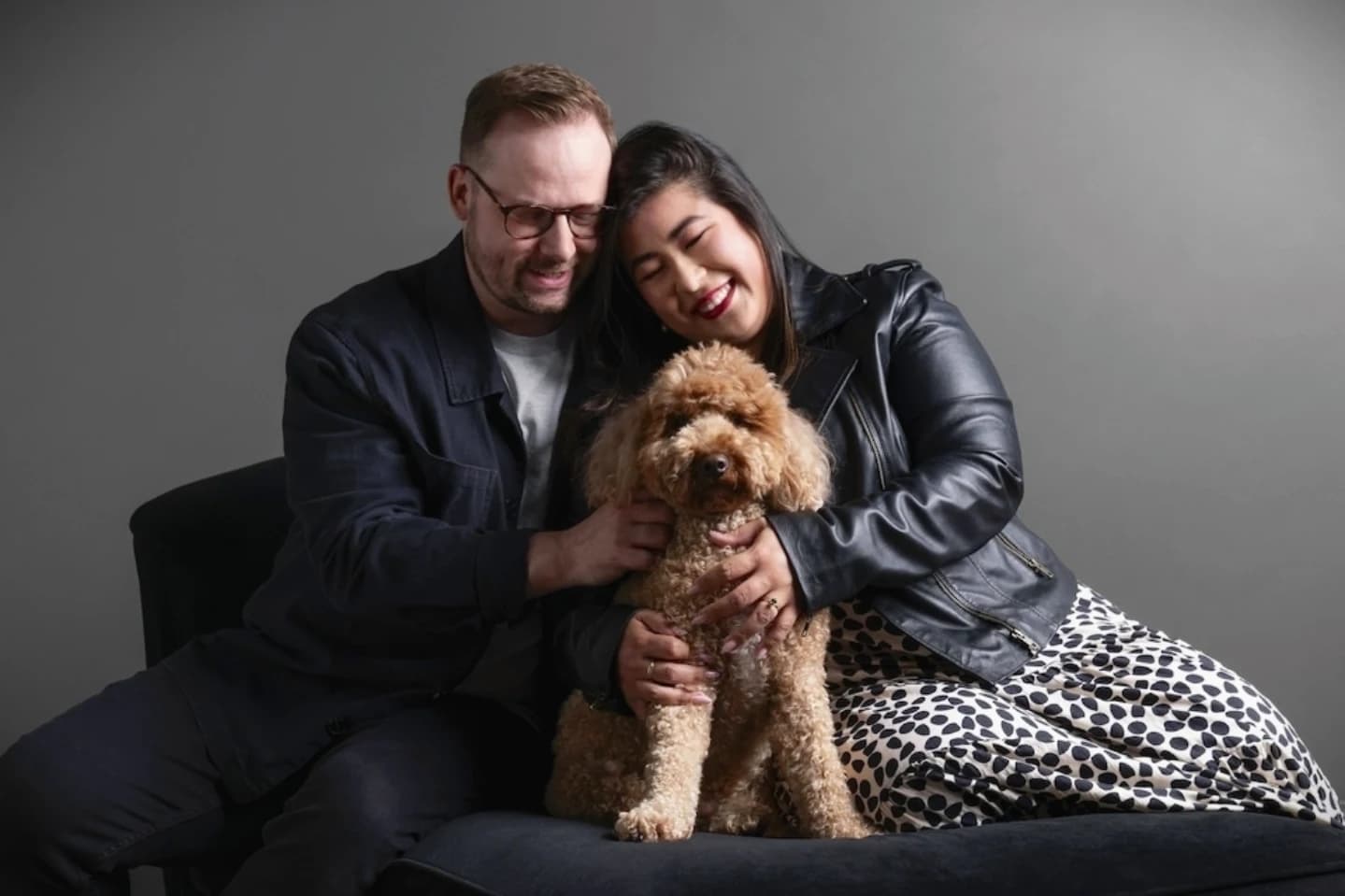 Mark and Sarah with their dog